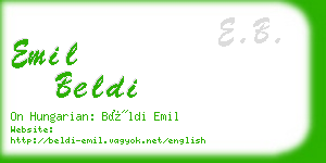 emil beldi business card